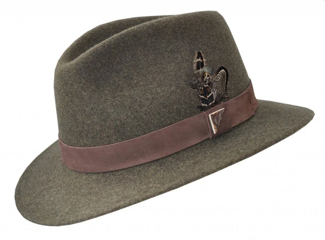 Klobouk myslivecký s kožen.páskem Albert 0924 vel. 54 - Obrázek Klobouk myslivecký s kožen.páskem Albert 0924 vel. 54 - Obrázek